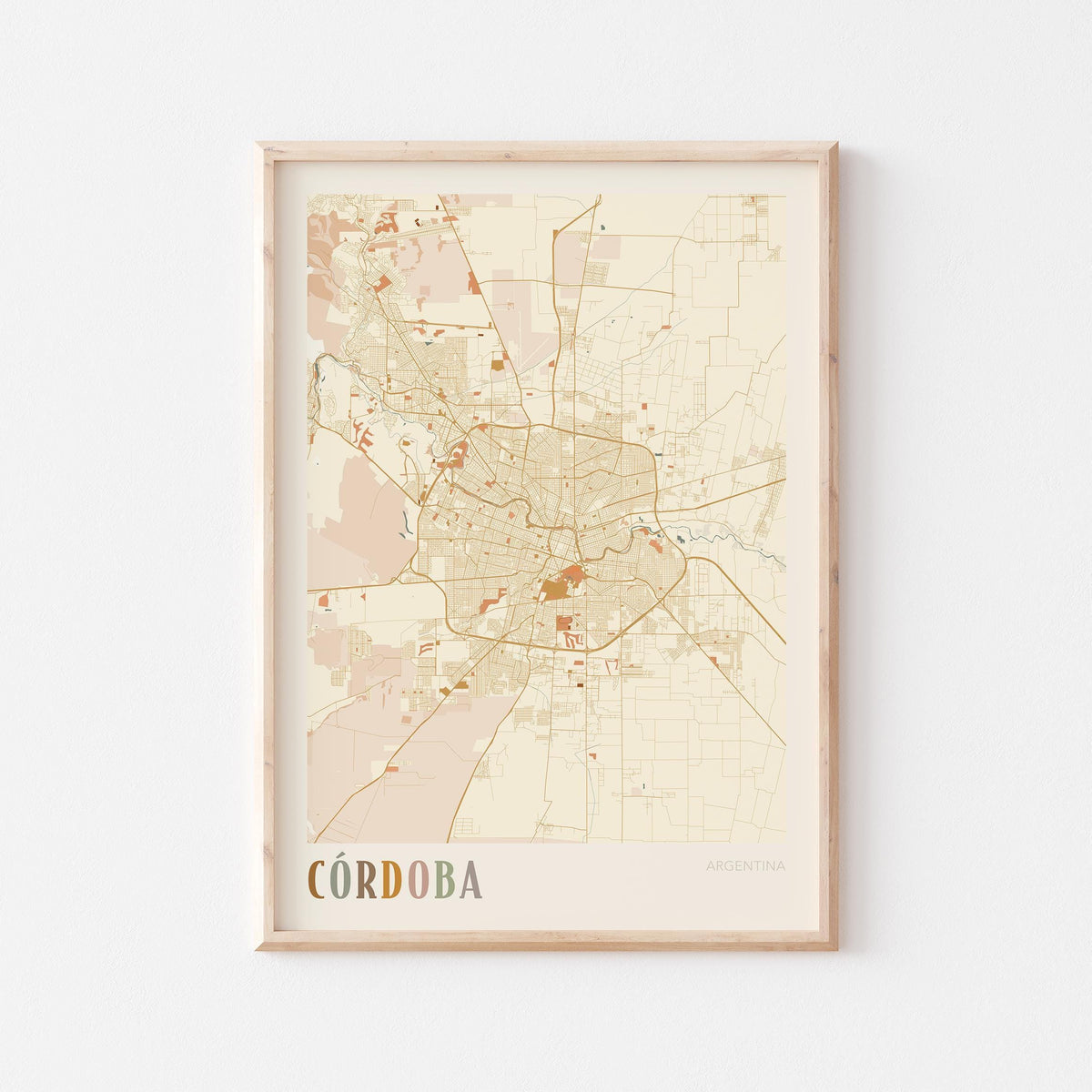 cordoba, argentina map poster - image 1