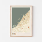 dubai, united arab emirates map poster - image 1