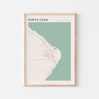 punta cana, dominican republic map poster - image 1