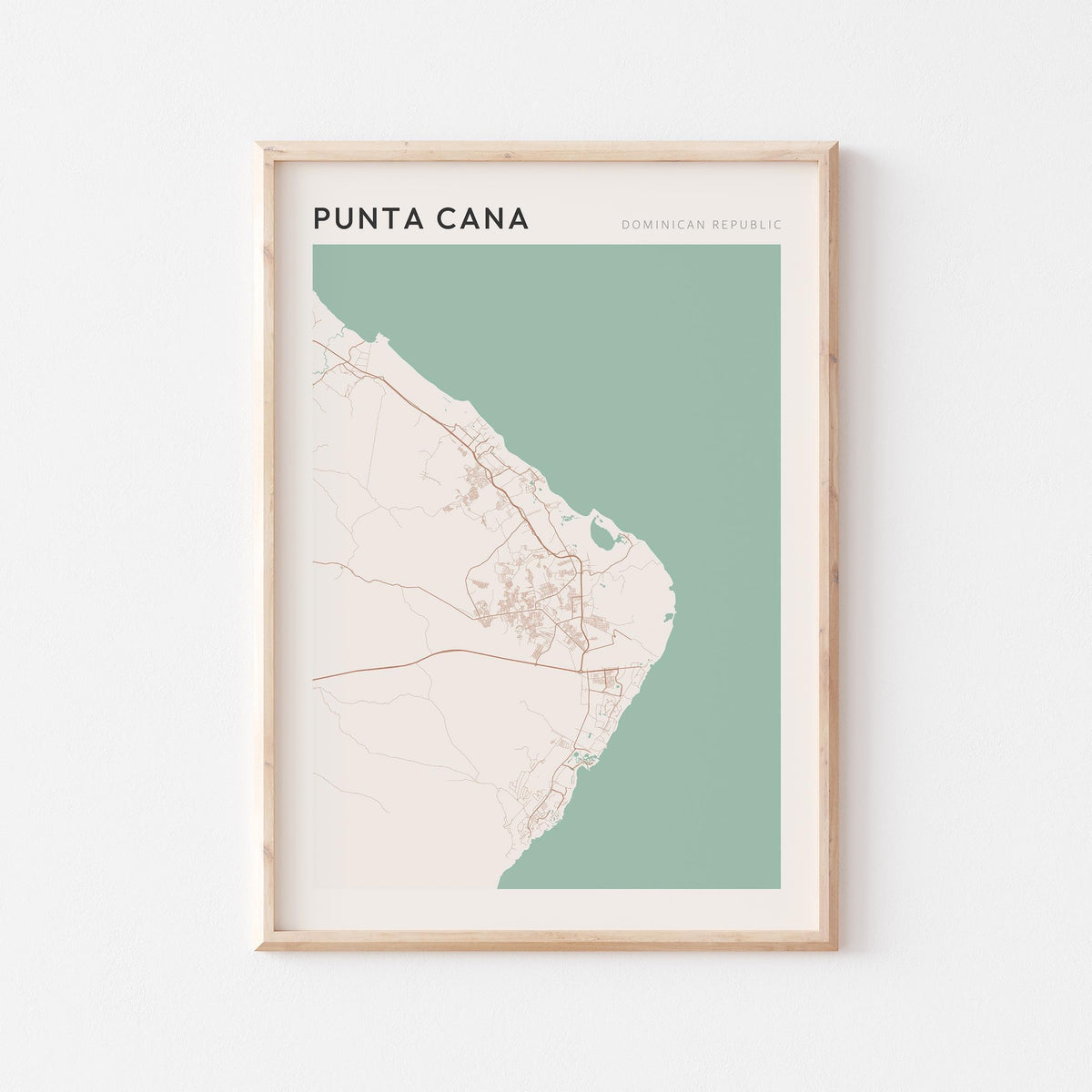 punta cana, dominican republic map poster - image 1