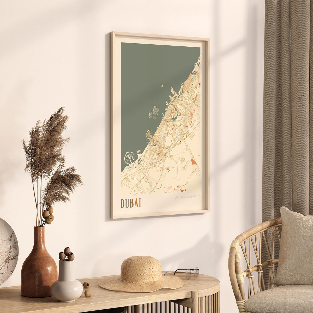 dubai, united arab emirates map poster - image 2