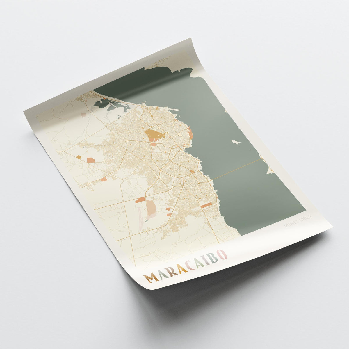 maracaibo, venezuela map poster - image 3