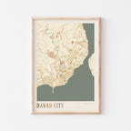 davao, philippines map poster - image 1