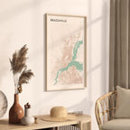 brazzaville, congo map poster - image 2