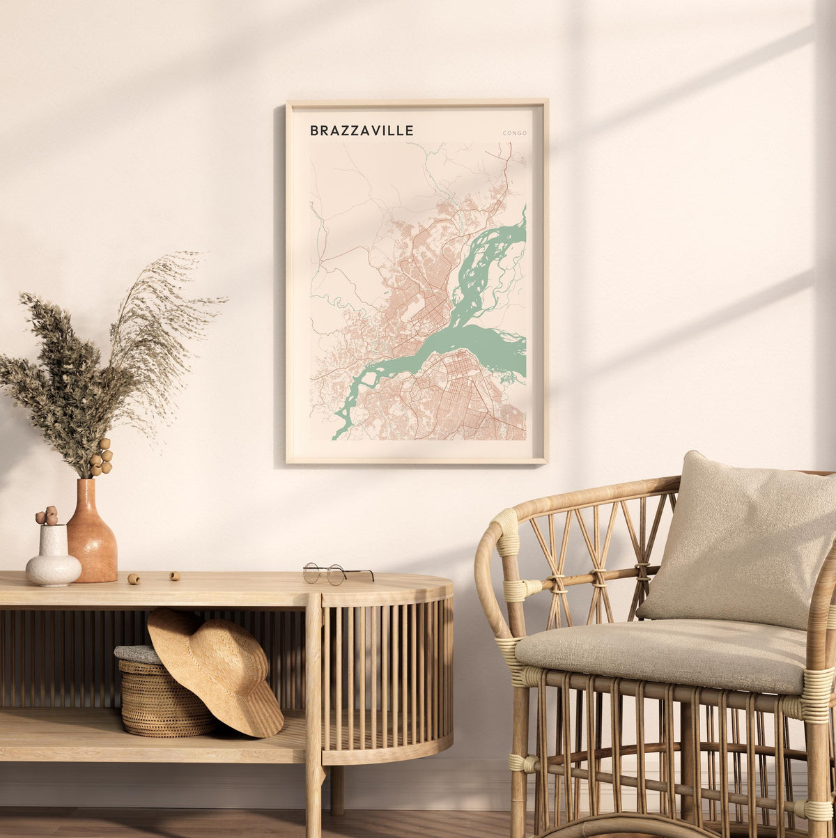 brazzaville, congo map poster - image 3