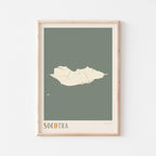 socotra, yemen map poster - image 1