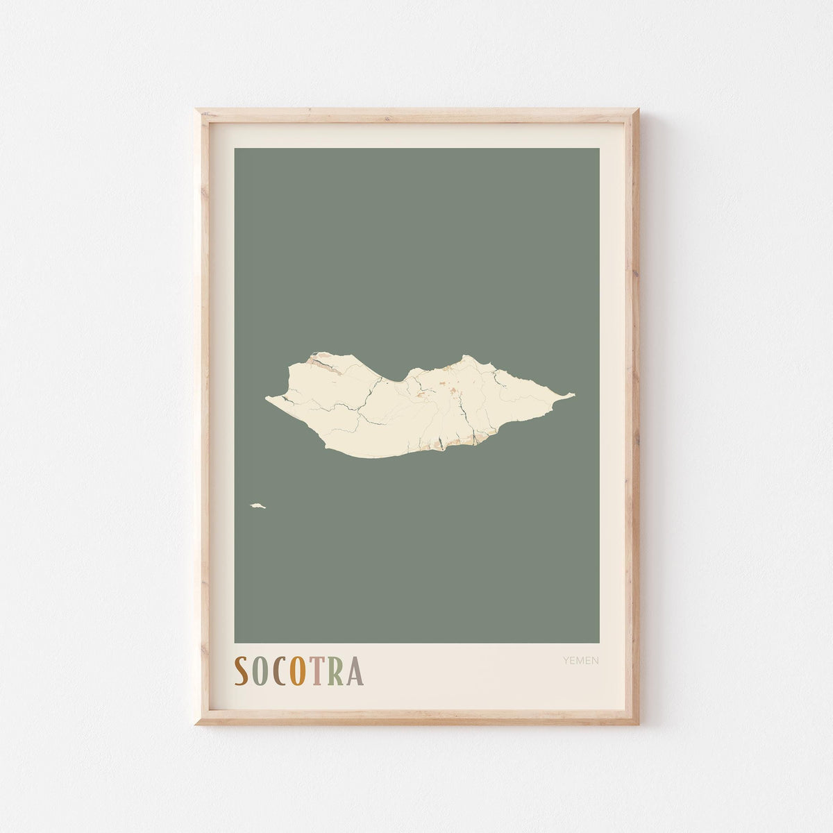 socotra, yemen map poster - image 1