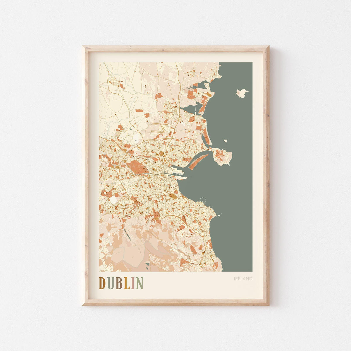 dublin ireland map poster - image 1