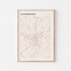 luxembourg luxembourg map poster - image 1