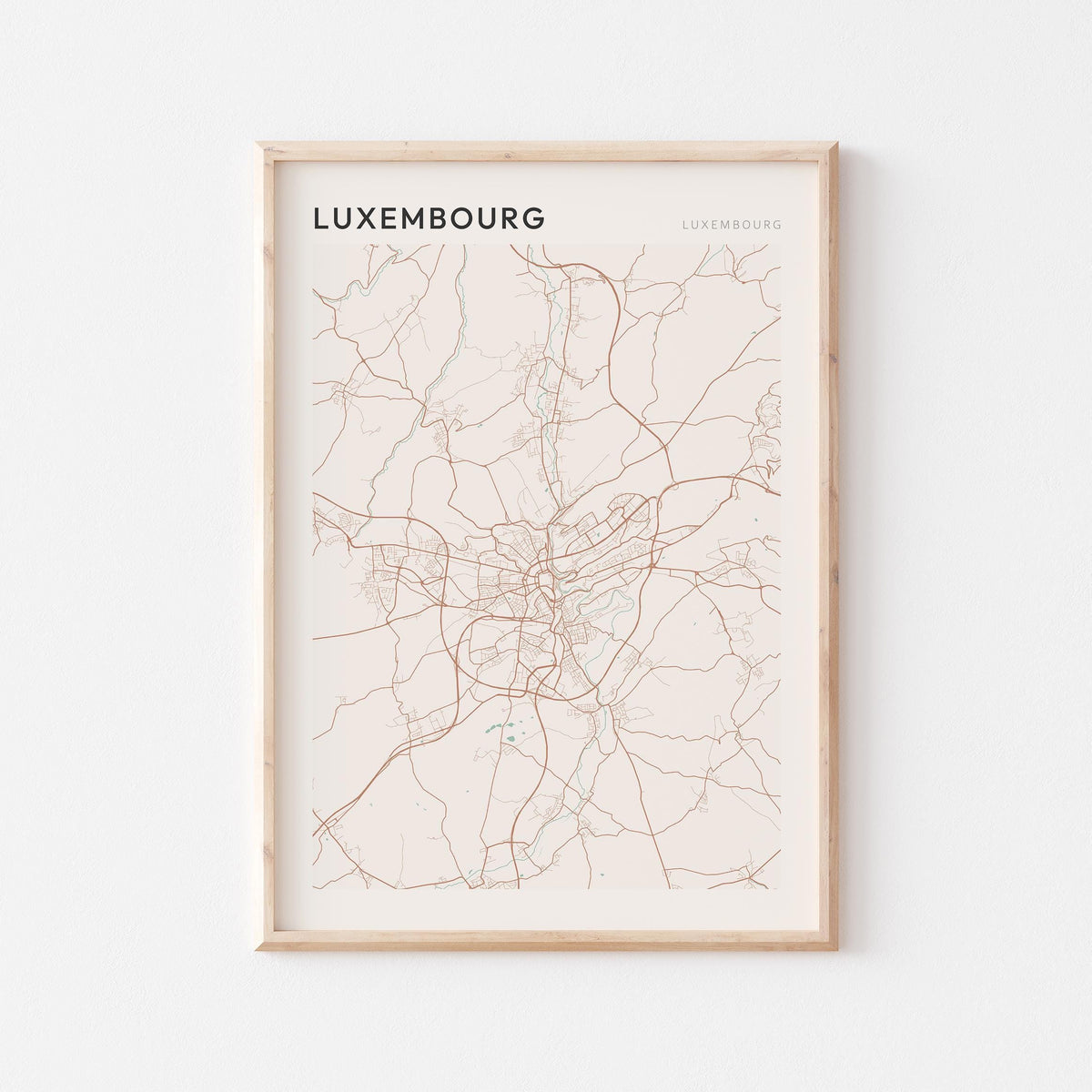 luxembourg luxembourg map poster - image 1