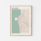 colombo, sri lanka map poster - image 1