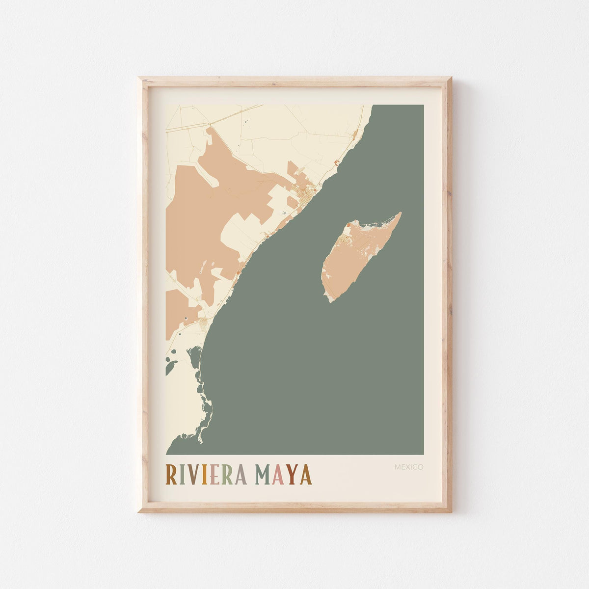 , mexico map poster - image 1