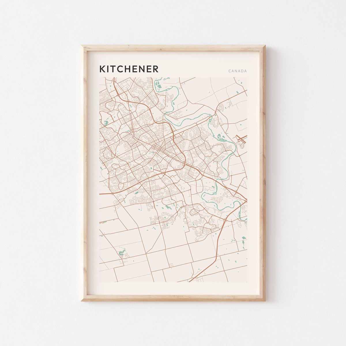 kitchener, ontario map poster - image 1