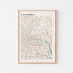 guangzhou, china map poster - image 1