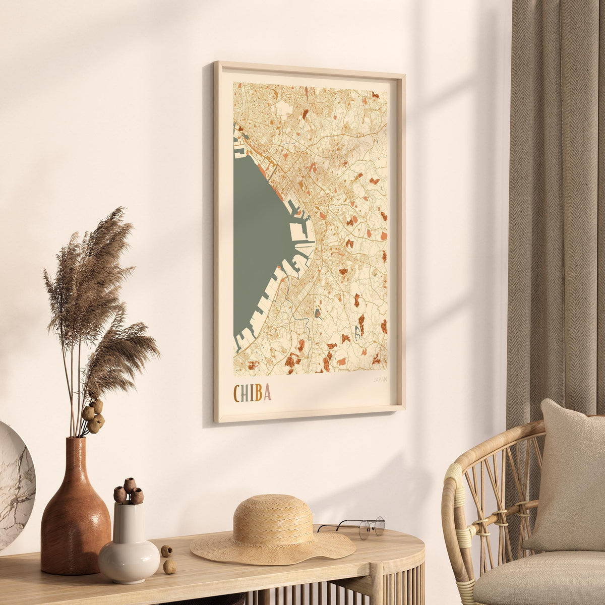 chiba, japan map poster - image 2
