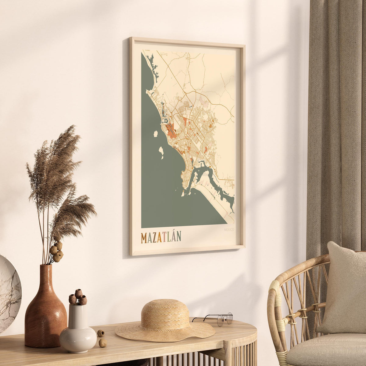 mazatlan, mexico map poster - image 2