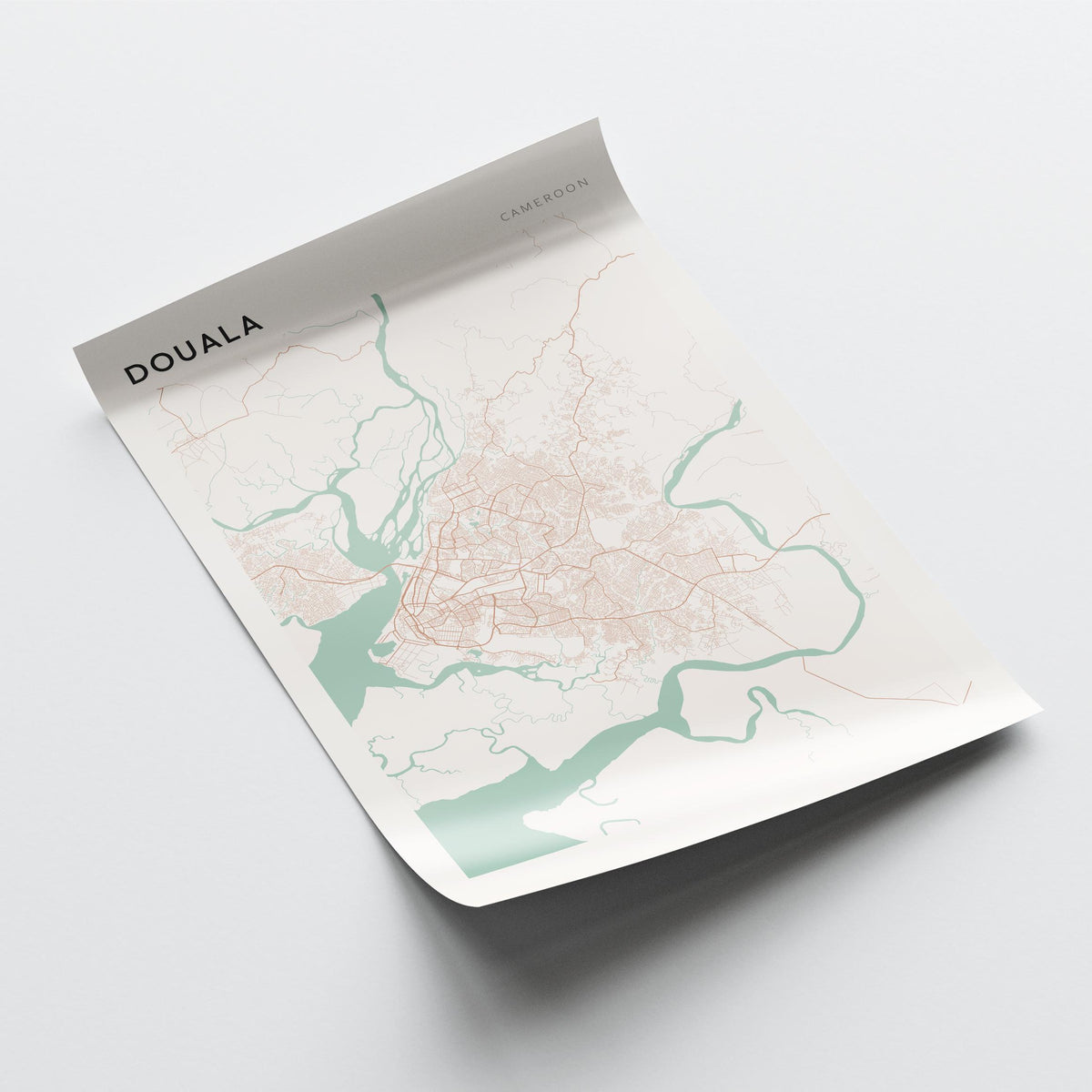 douala, cameroon map poster - image 4