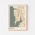 mumbai, india map poster - image 1