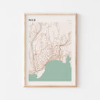 nice france map poster - image 1