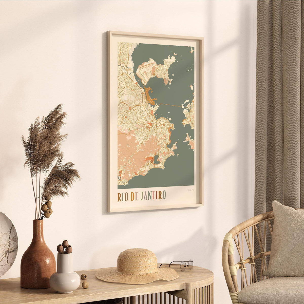 rio de janeiro, brazil map poster - image 2