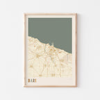 bari italy map poster - image 1