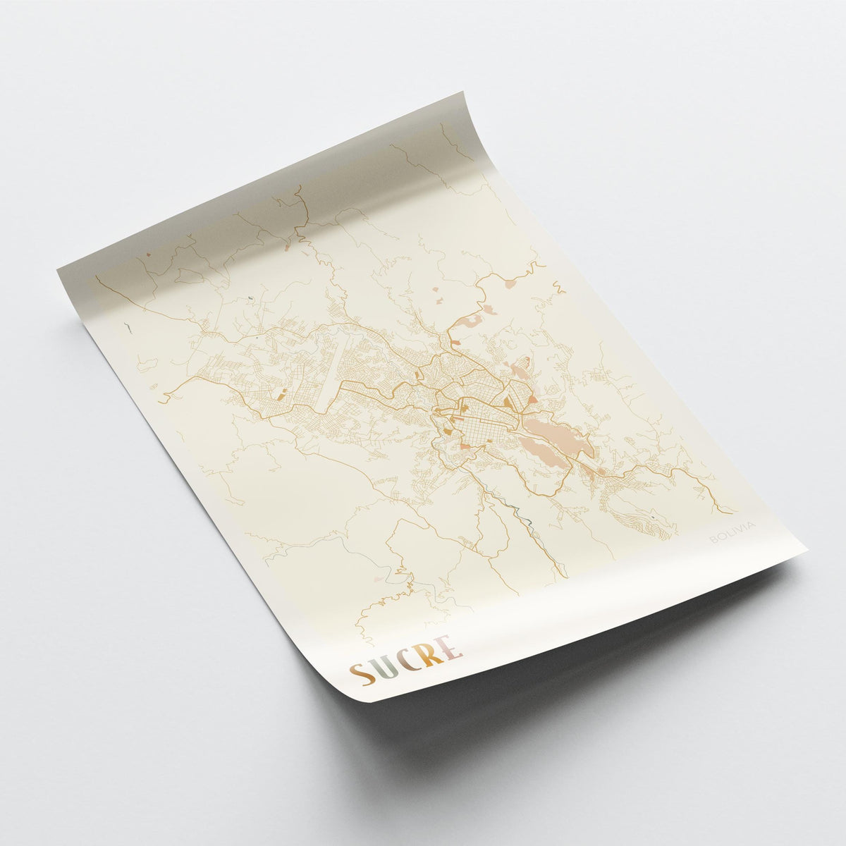 sucre, bolivia map poster - image 4