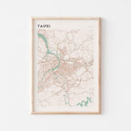 taipei, taiwan map poster - image 1