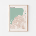 luanda, angola map poster - image 1