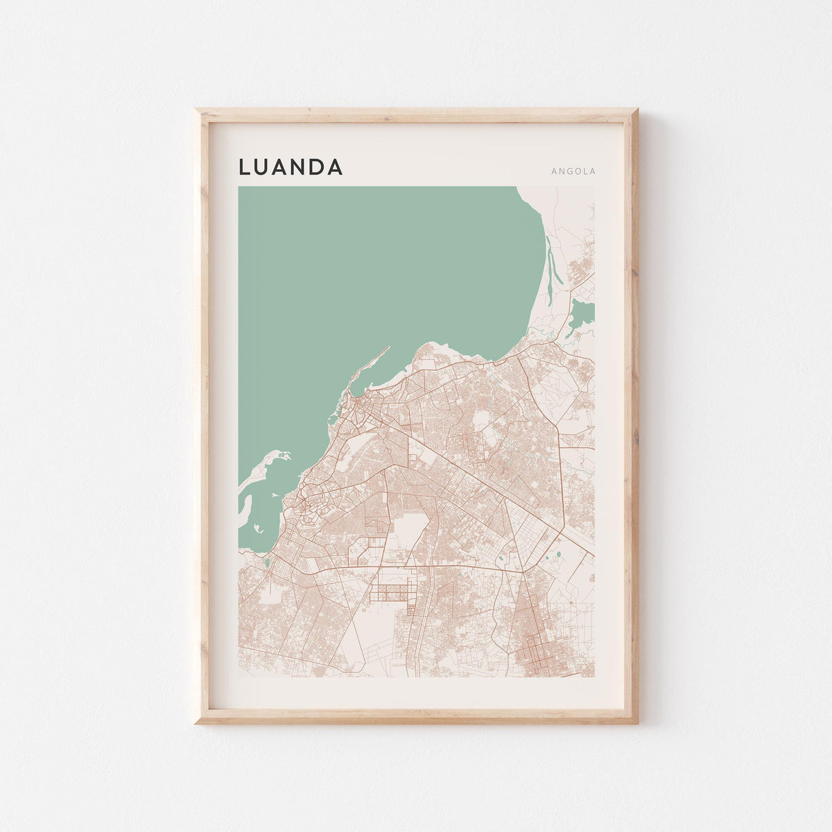 luanda, angola map poster - image 1