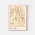 new delhi, india map poster - image 1