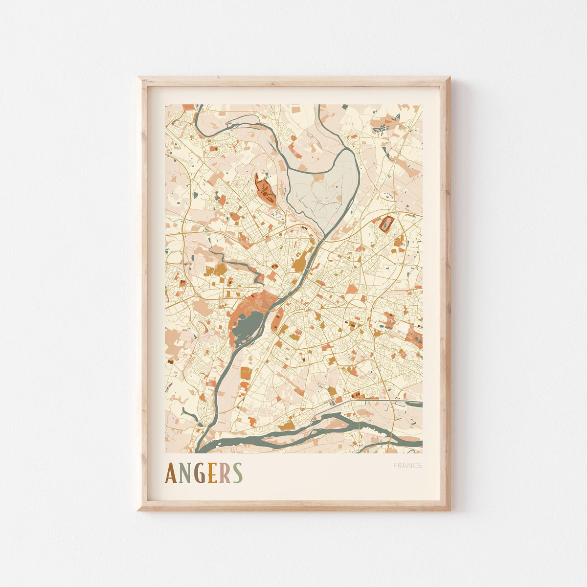 angers france map poster - image 1