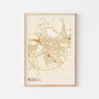 medina, saudi arabia map poster - image 1