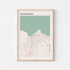 trondheim norway map poster - image 1