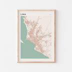 lima, peru map poster - image 1