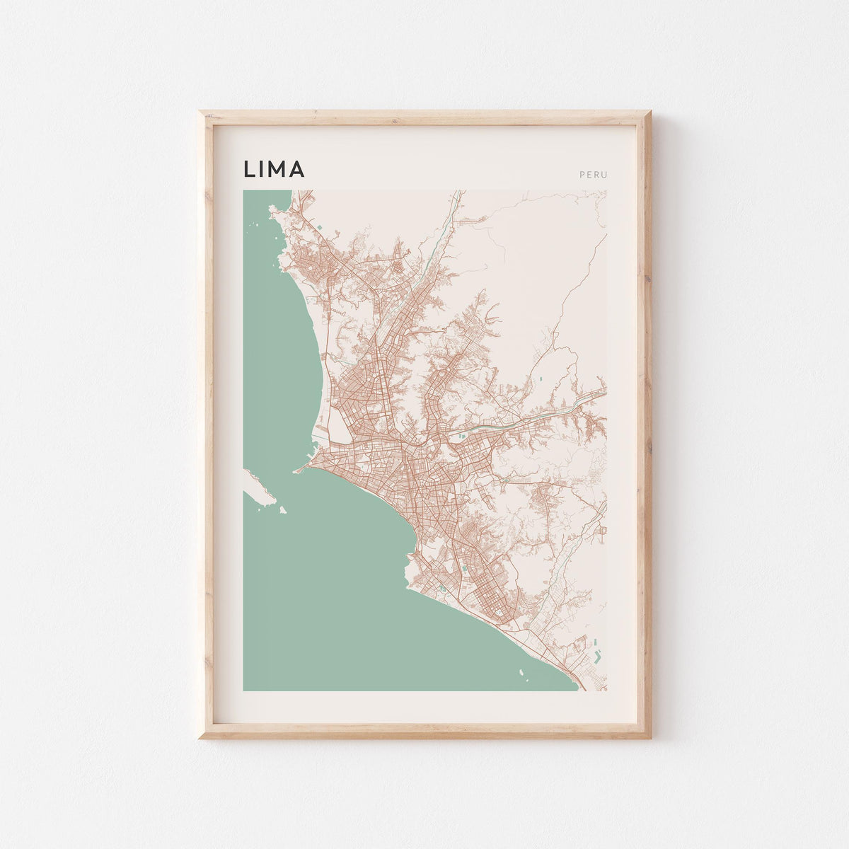 lima, peru map poster - image 1