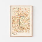 prague czech republic map poster - image 1