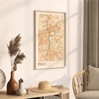 prague czech republic map poster - image 2