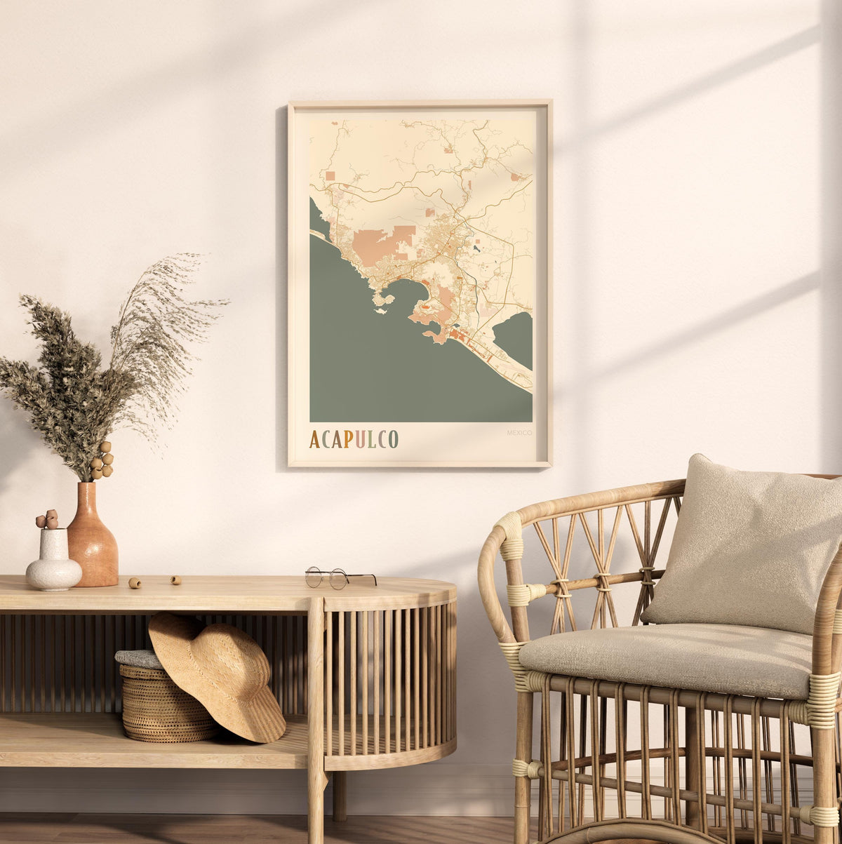 acapulco, mexico map poster - image 3