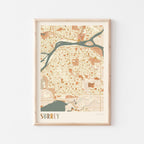 surrey, british columbia map poster - image 1