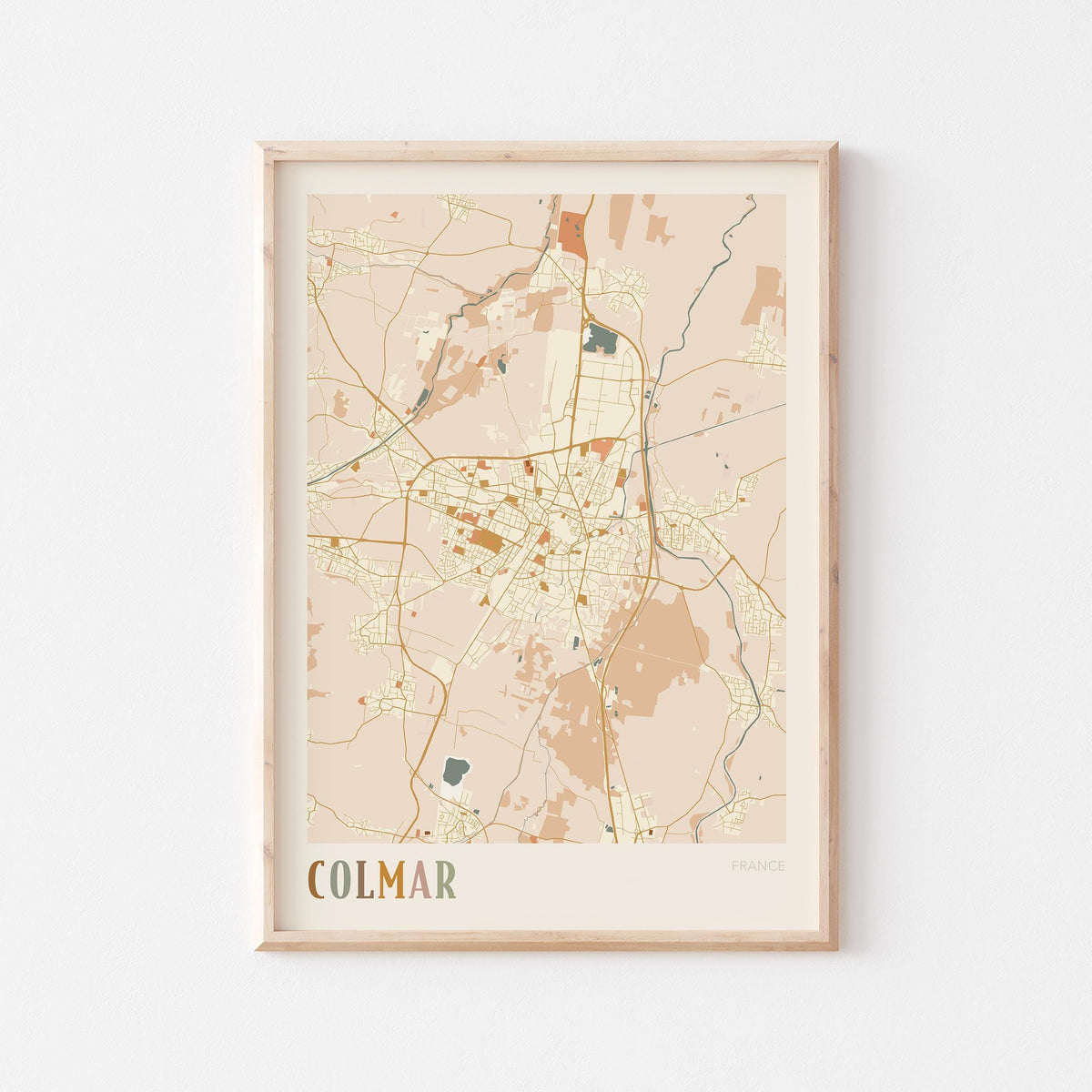 colmar france map poster - image 1