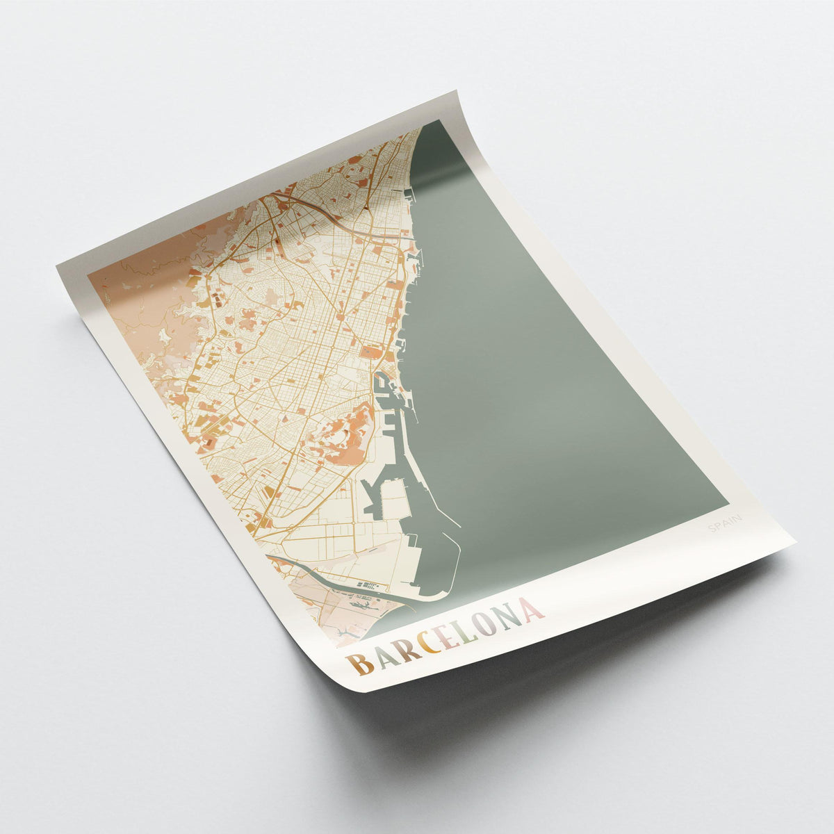 barcelona spain map poster - image 3