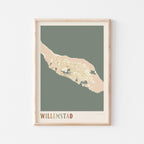 willemstad, curacao map poster - image 1