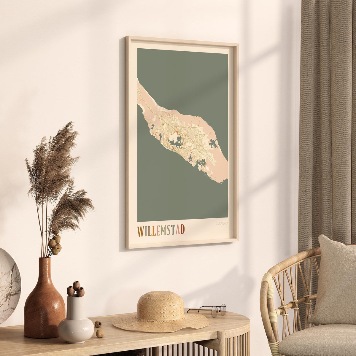 willemstad, curacao map poster - image 2