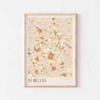 st helens, united kingdom map poster - image 1