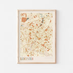 leicester, united kingdom map poster - image 1