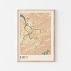 taipei, taiwan map poster - image 1