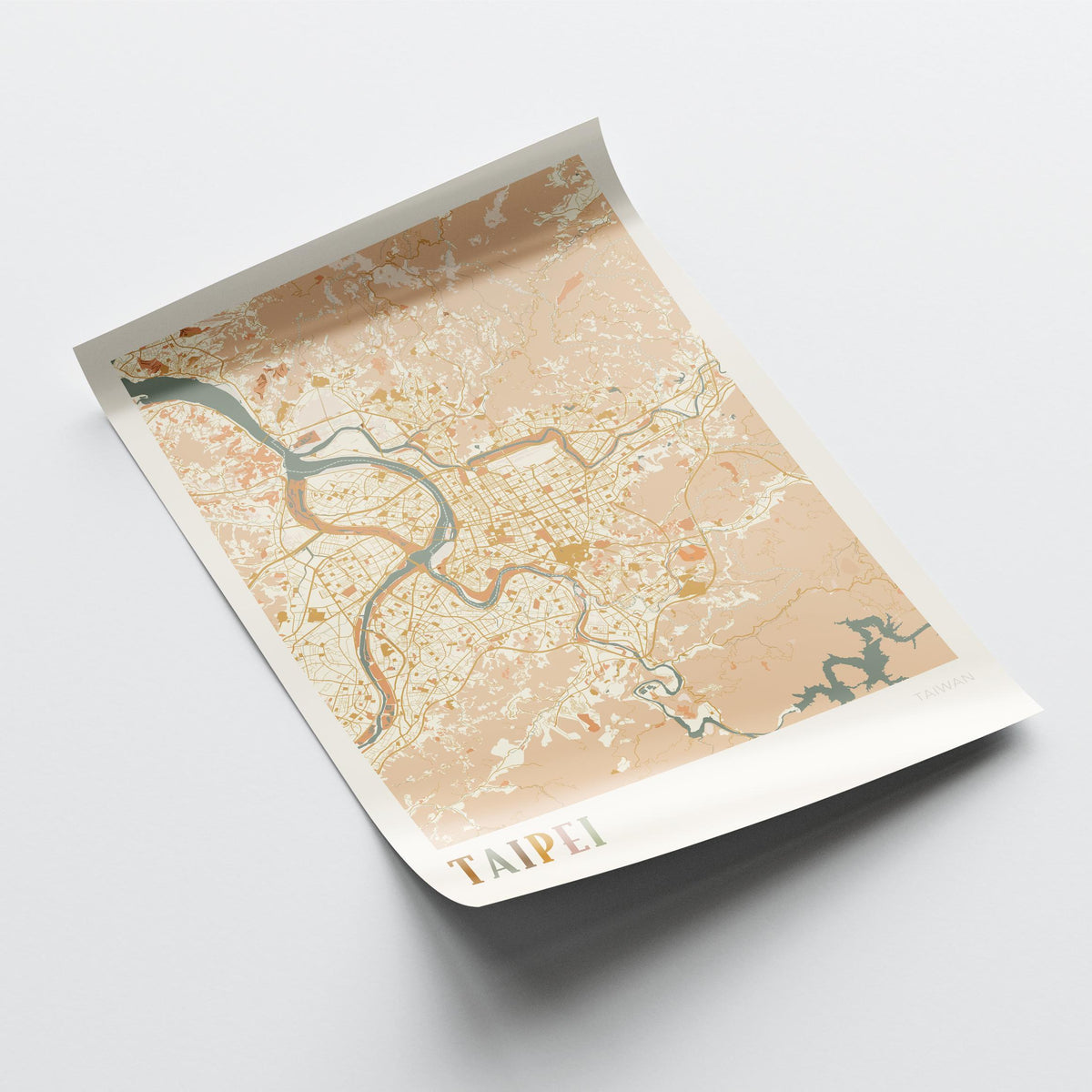 taipei, taiwan map poster - image 4