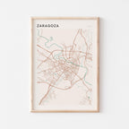 zaragoza spain map poster - image 1