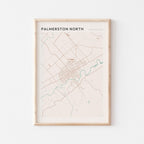 palmerston north, new zealand map poster - image 1