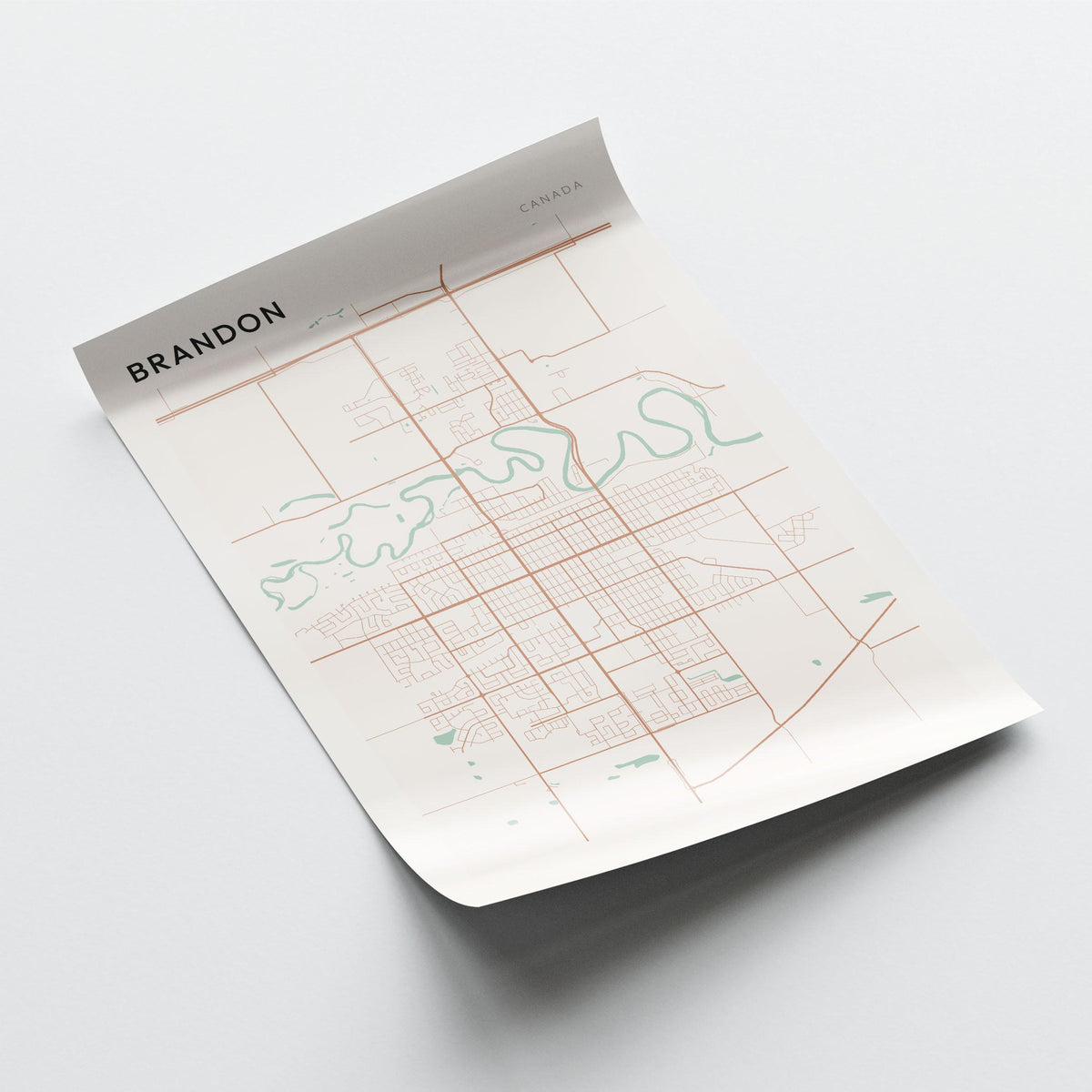 brandon, manitoba map poster - image 3